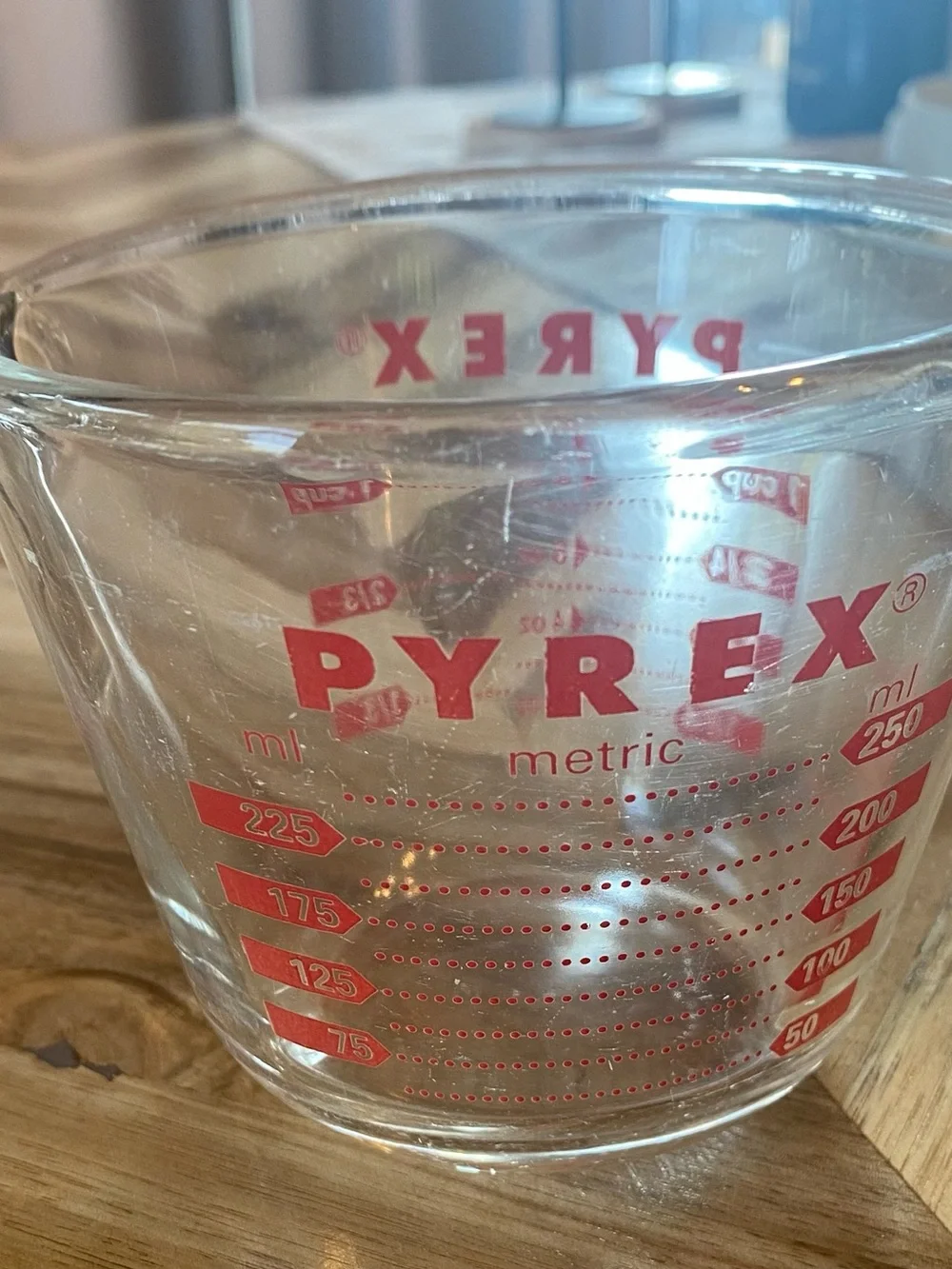 Pyrex cup clear